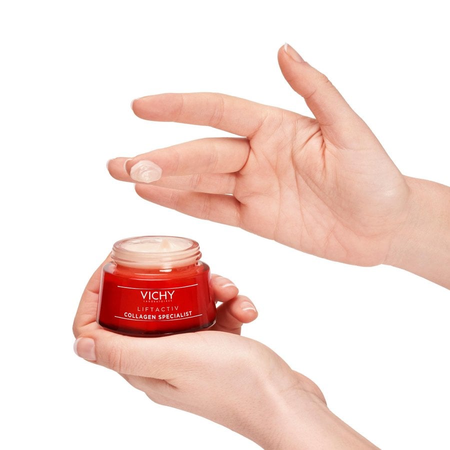 Vichy LiftActiv Collagen Specialist Collagel Anti-Wrinkle & Firming Face Gel-Cream 50ml, Lightweight Peptide Moisturiser with Vichy Volcanic Water for Firmer, Smoother-Looking Skin